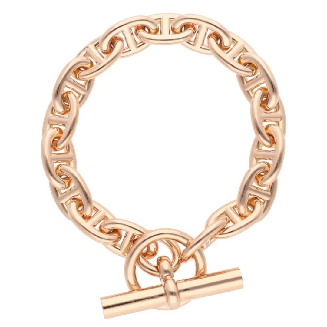 HERMES CHAINE D'ANCRE PM SHEINE DUNK PINK GOLD BRACELET: Hermes Chaine d'Ancre PM Sheine Dunk Pink Gold Bracelet Brand: HERMÈS Type/Style: Bracelet Material: Au750 Color: None Size: Length 18cm Accessories: None Accessories Notice: When purchasi