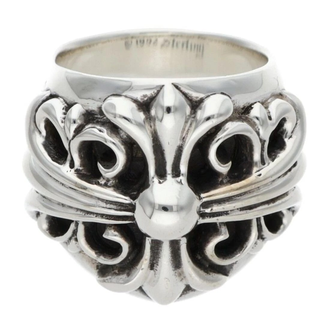 CHROME HEARTS KEEPER SILVER RING: Chrome Hearts KEEPER Silver Ring Brand: Chrome Hearts Type/Style: Ring Material: 925 Color: Silver Size: 5.25 US Accessories: None Accessories Notice: When purchasing pre-owned goods, plea