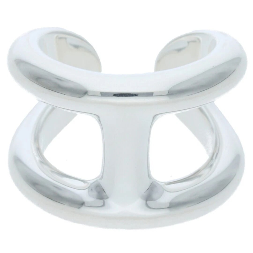 HERMES OSMOSE GM OSMOS SILVER RING: Hermes Osmose GM Osmos Silver Ring Brand: HERMÈS Type/Style: Ring Material: 925 Color: Silver Size: 6.25 - 6.5 US Accessories: None Accessories Notice: When purchasing pre-owned goods, ple