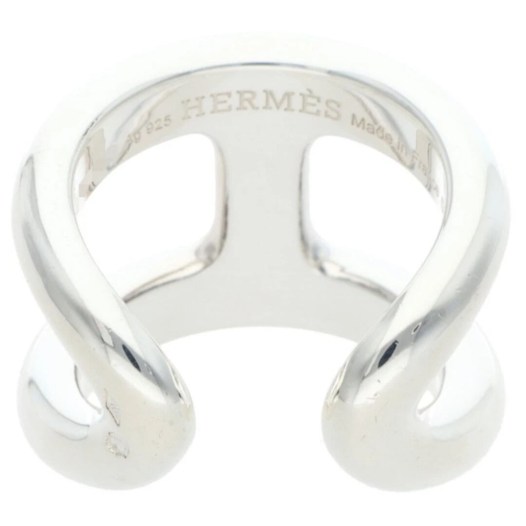 HERMES OSMOSE GM OSMOS SILVER RING: Hermes Osmose GM Osmos Silver Ring Brand: HERMÈS Type/Style: Ring Material: 925 Color: Silver Size: 6.25 - 6.5 US Accessories: None Accessories Notice: When purchasing pre-owned goods, ple