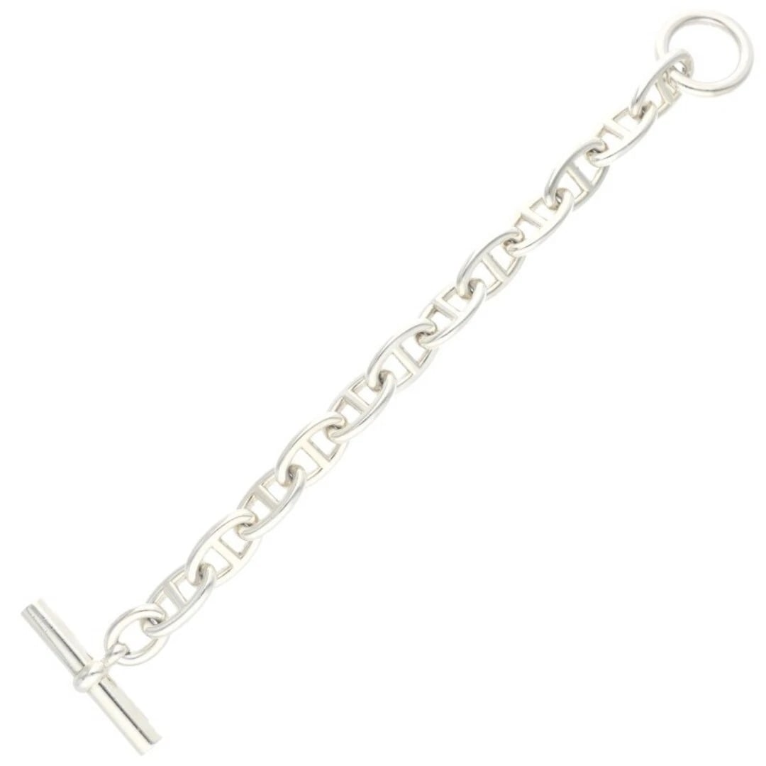 HERMES CHAINE D'ANCRE TGM SHEINE ANKLE SILVER BRACELET: Hermes Chaine d'Ancre TGM Sheine Ankle Silver Bracelet Brand: HERMÈS Type/Style: Bracelet Material: 925 Color: Silver Size: Length 24cm Accessories: None Accessories Notice: When purchasin