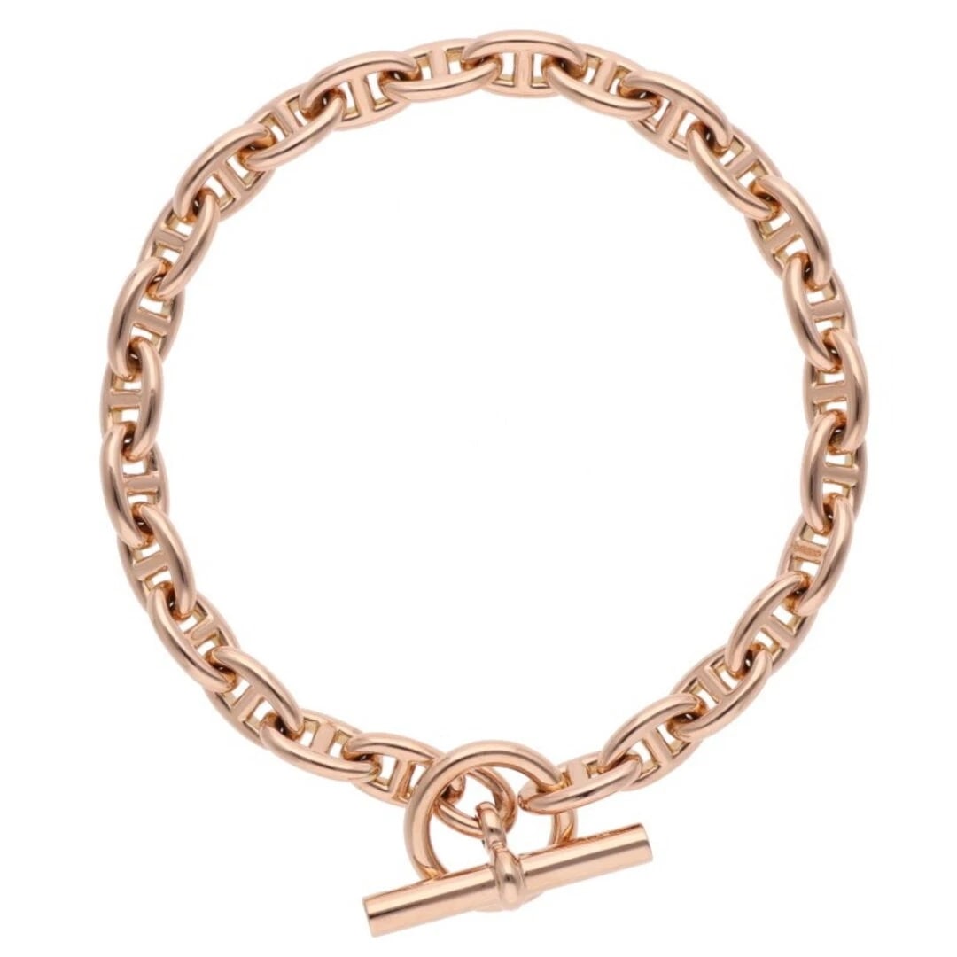HERMES CHAINE D'ANCRE TPM SHEINE DUNK PINK GOLD BRACELET: Hermes Chaine d'Ancre TPM Sheine Dunk Pink Gold Bracelet Brand: HERMÈS Type/Style: Bracelet Material: none Color: PG Size: Length 18cm Accessories: None Accessories Notice: When purchasing