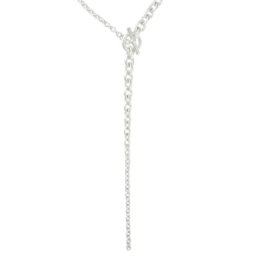 HERMES CRESCENDO CRESCEND SILVER NECKLACE (1 of 4)