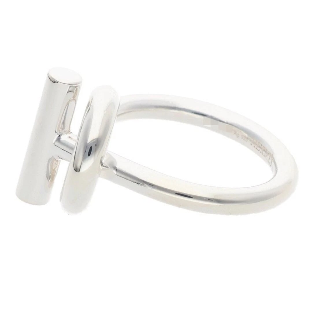 HERMES ESHAPE SILVER RING - 3