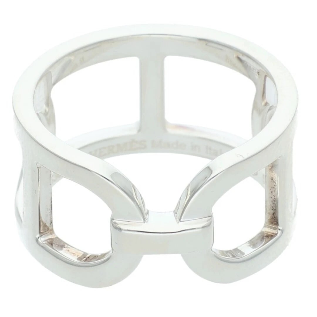 HERMES EVER SHEINE DUNKLE SILVER RING: Hermes Ever Sheine Dunkle Silver Ring Brand: HERMÈS Type/Style: Ring Material: 925 Color: Silver Size: 6.75 - 7 US Accessories: None Accessories Notice: When purchasing pre-owned goods, please refer