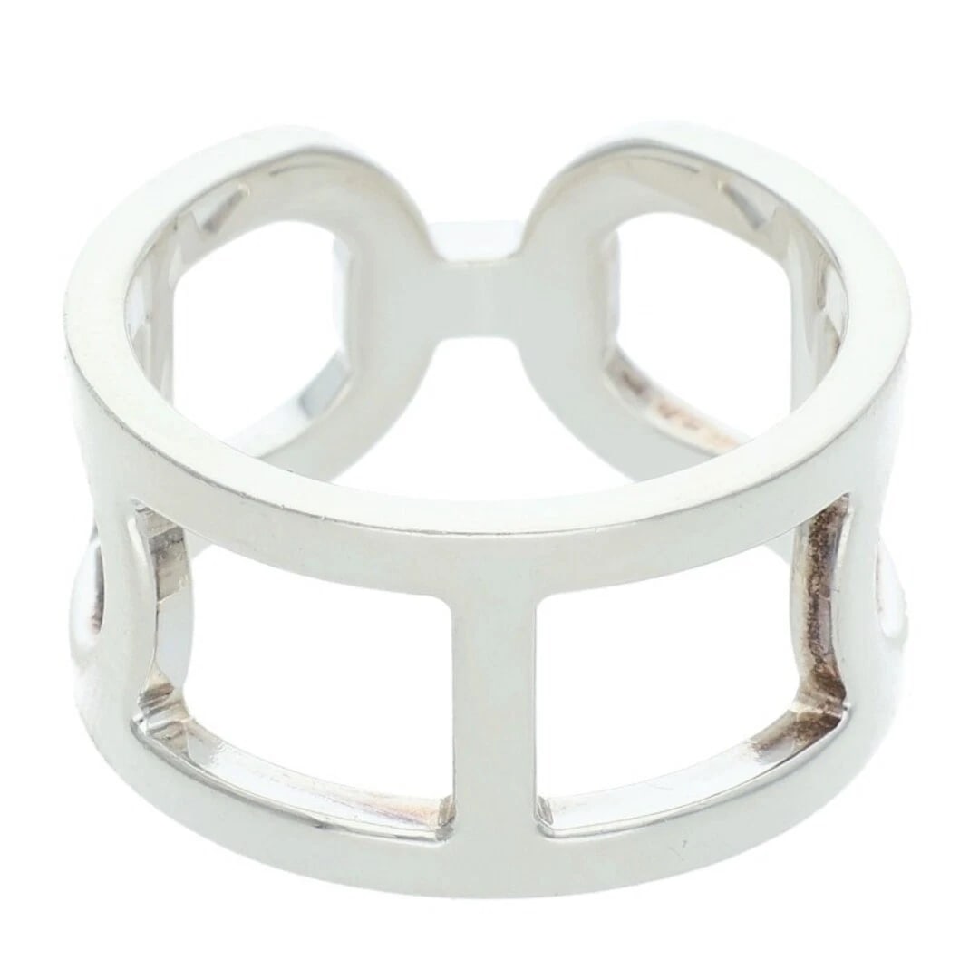 HERMES EVER SHEINE DUNKLE SILVER RING - 2
