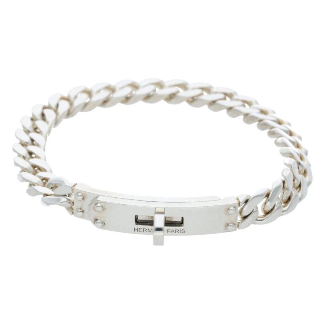 HERMES KELLY GRAY HELMET SILVER BRACELET: Hermes Kelly Gray Helmet Silver Bracelet Brand: HERMÈS Type/Style: Bracelet Material: 925 Color: Silver Size: wrist 14.5cm Accessories: None Accessories Notice: When purchasing pre-owned goods,