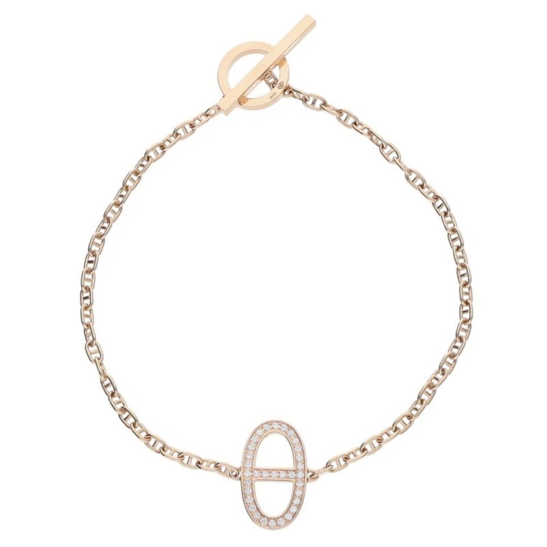 HERMES SHEINE DUNK CONTOUR K18PG DIAMOND BRACELET: Hermes Sheine Dunk Contour K18PG Diamond Bracelet Brand: HERMÈS Type/Style: Bracelet Material: K18PG Color: PG Size: Length 18.5cm Accessories: None Accessories Notice: When purchasing pre-owned
