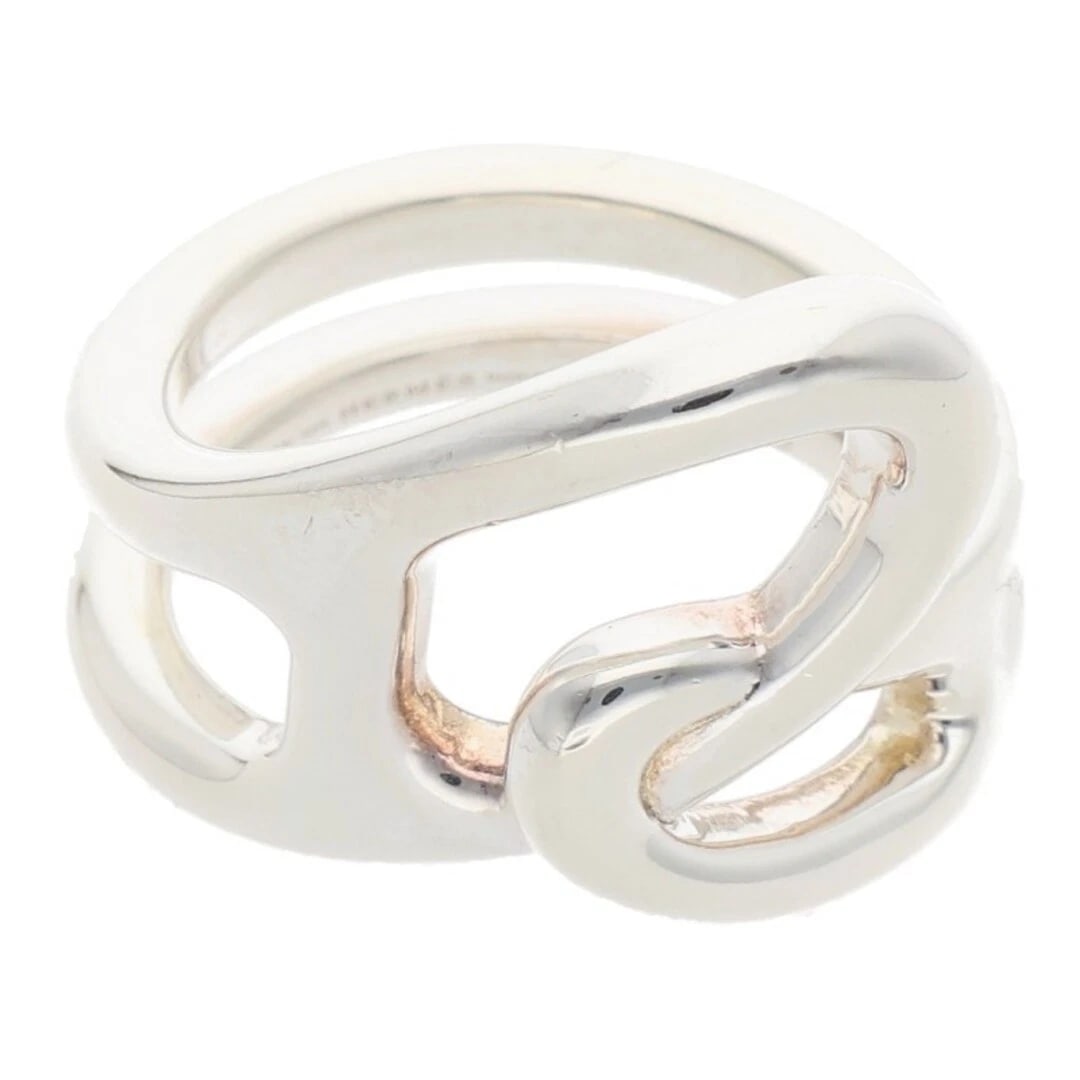 HERMES SHEINE DUNK SILVER RING: Hermes Sheine Dunk Silver Ring Brand: HERMÈS Type/Style: Ring Material: 925 Color: Silver Size: 5.25 - 5.5 US Accessories: None Accessories Notice: When purchasing pre-owned goods, please
