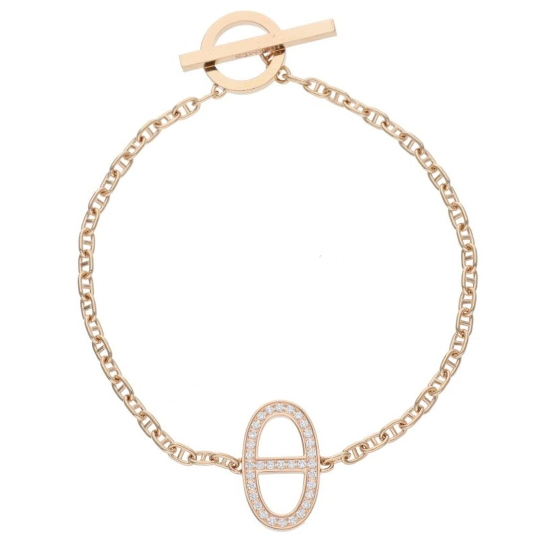 HERMES SHEINE DUNKLE CONTOUR K18PG DIAMOND BRACELET: Hermes Sheine Dunkle Contour K18PG Diamond Bracelet Brand: HERMÈS Type/Style: Bracelet Material: K18PG Color: PG Size: Length 16cm Accessories: None Accessories Notice: When purchasing pre-owned