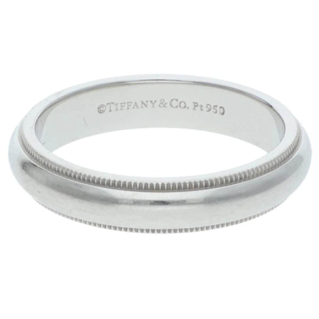 TIFFANY & CO. MILGRAIN BAND PT950 PLATINUM RING: Tiffany & Co. Milgrain Band PT950 Platinum Ring Brand: Tiffany & Co. Type/Style: Ring Material: PT950 Color: none Size: 7.25 - 7.5 US Accessories: None Accessories Notice: When purchasing