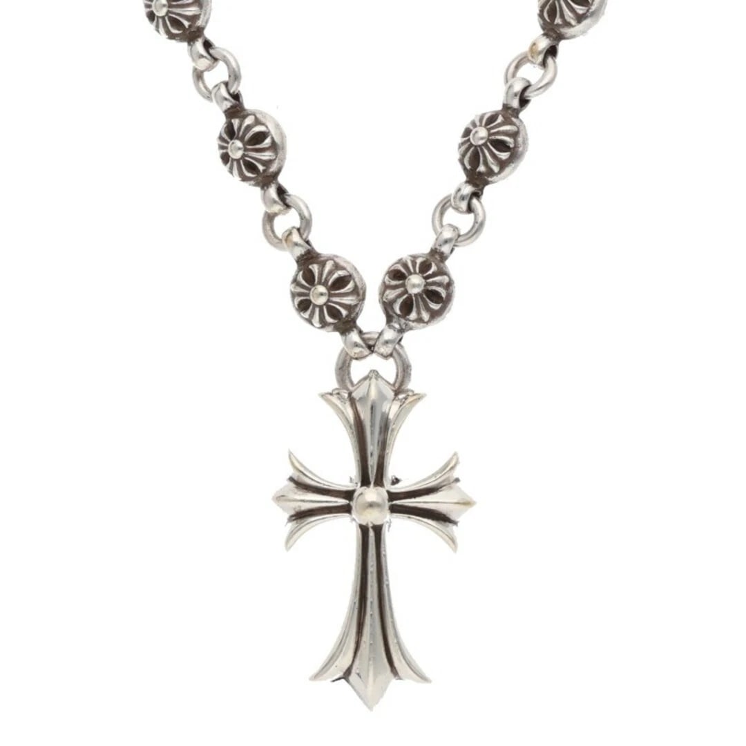 CHROME HEARTS CRSBL CHN SML CH CRS CROSSBALL CHAIN SMALL CROSS: Chrome Hearts CRSBL CHN SML CH CRS Crossball Chain Small Cross Brand: Chrome Hearts Type/Style: Necklace Material: 925 Color: Silver Size: chain length 55cm Accessories: None Accessories N