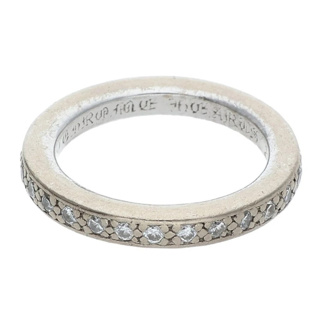 CHROME HEARTS 18KGW TFL GENUINE PAVE DIAMOND WHITE GOLD RING: Chrome Hearts 18KGW TFL Genuine PAVE Diamond White Gold Ring Brand: Chrome Hearts Type/Style: Ring Material: 18KGW Color: GW Size: 5.5 - 5.75 US Accessories: None Accessories Notice: When p