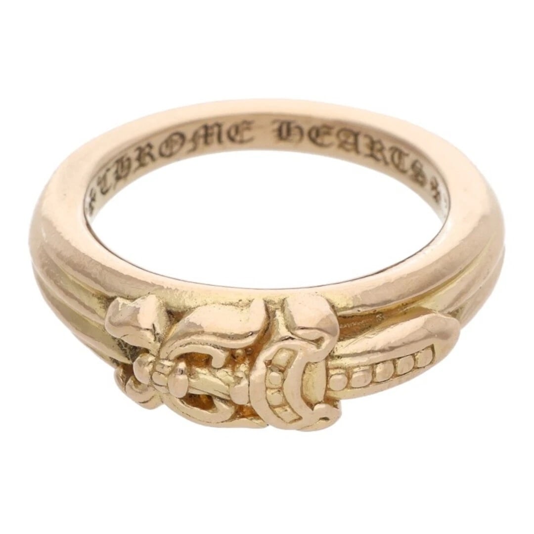 CHROME HEARTS 22K BABY CLSC CLASSIC DAGGER GOLD RING: Chrome Hearts 22K BABY CLSC Classic Dagger Gold Ring Brand: Chrome Hearts Type/Style: Ring Material: none Color: Gold Size: 3.25 US Accessories: None Accessories Notice: When purchasing pr
