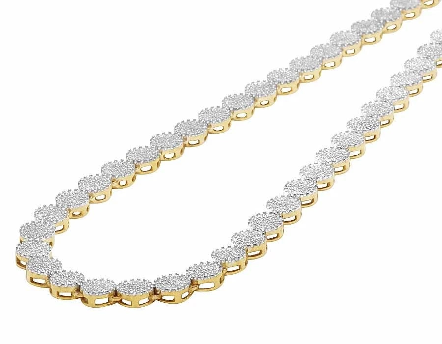 DIAMOND CLUSTERCHAIN NECKLACE - 4