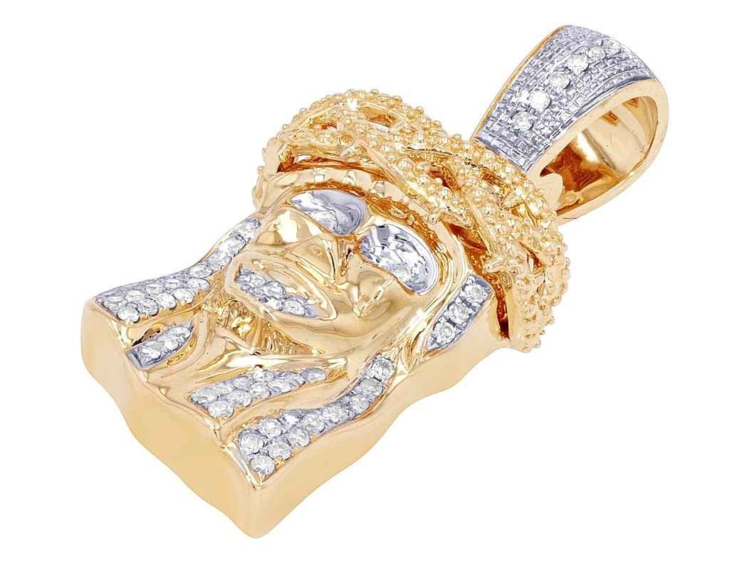 JESUS FACEDIAMOND PENDANT - 2
