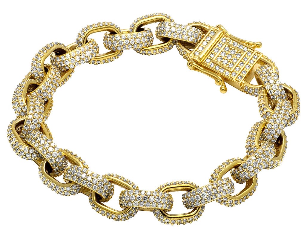 MENS ANCHOR LINK ROLO DIAMOND BRACELET MENS (1 of 2)