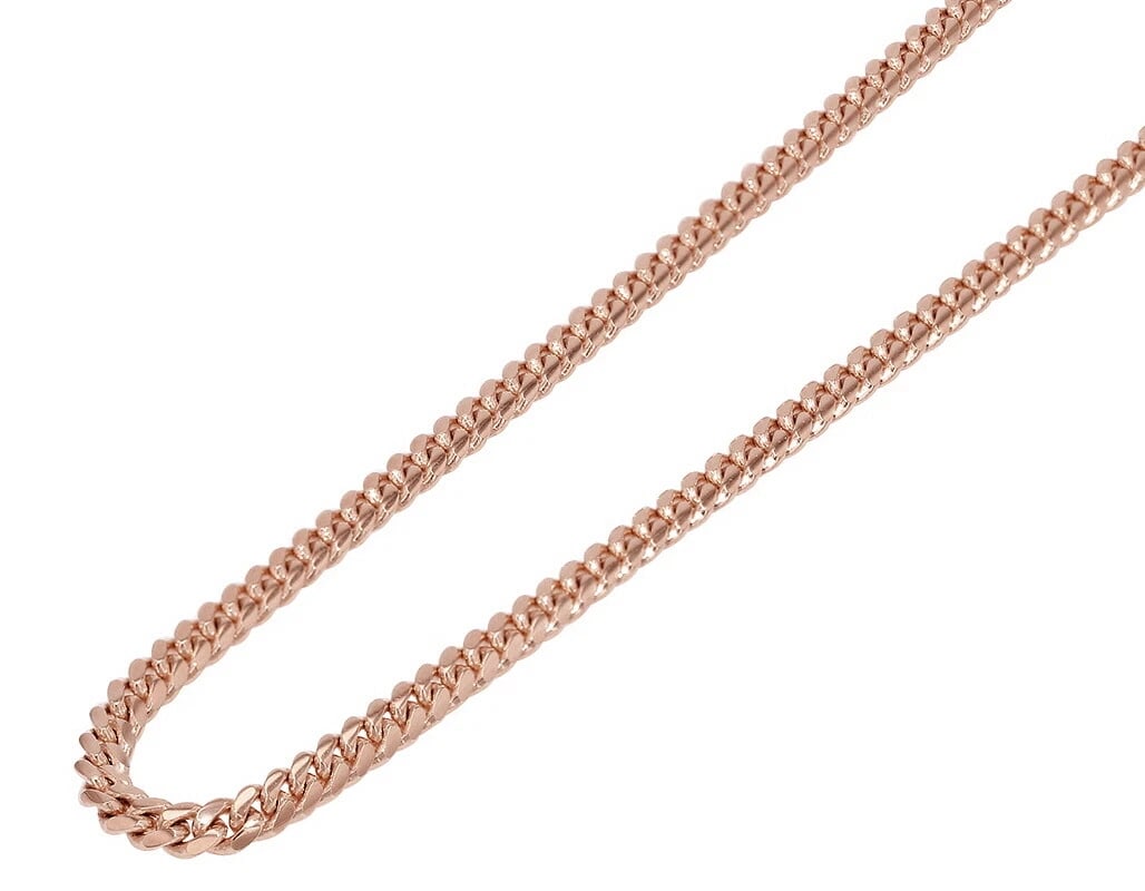 UNISEX MIAMI CUBAN LINK CHAIN NECKLACE SOLID: Unisex Miami Cuban Link Chain Necklace Solid Brand: None Type/Style: Necklace Material: 10K Rose Gold Color: Rose Gold Size: Necklace Length 16 in Width 3.5mmmm Accessories: None Accessori