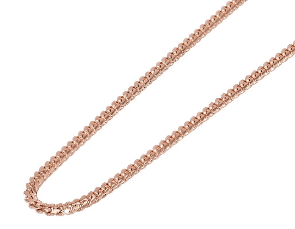 UNISEX MIAMI CUBAN LINK CHAIN NECKLACESOLID: Unisex Miami Cuban Link Chain NecklaceSolid Brand: None Type/Style: Necklace Material: 10K Rose Gold Color: Rose Gold Size: Length 16 in. Width 2.5mmmm Accessories: None Accessories Notice
