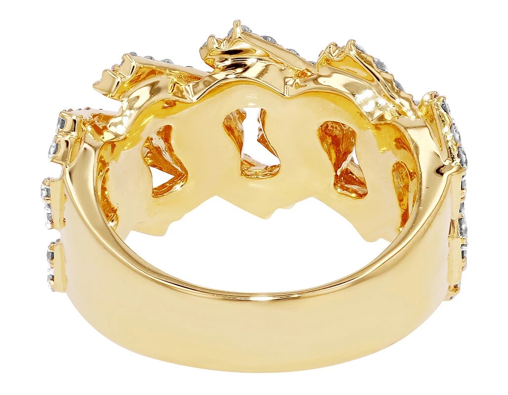 CUBAN LINK DIAMOND PINKY RING - 2