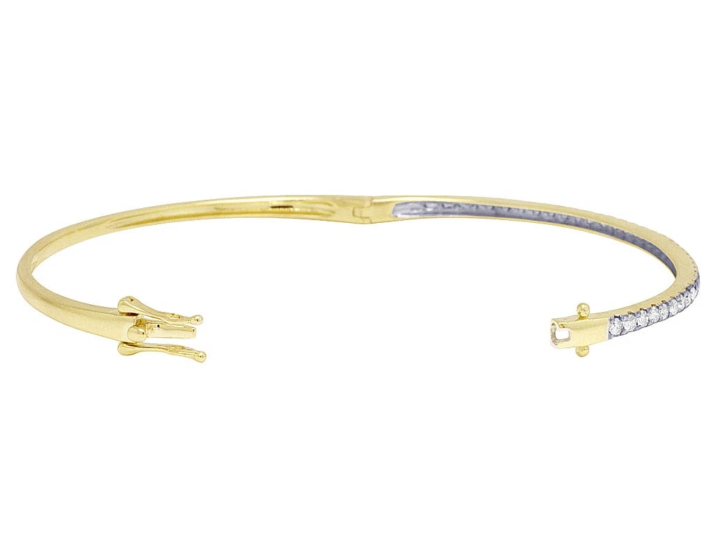 PRONG BANGLE BRACELET DIAMOND - 4