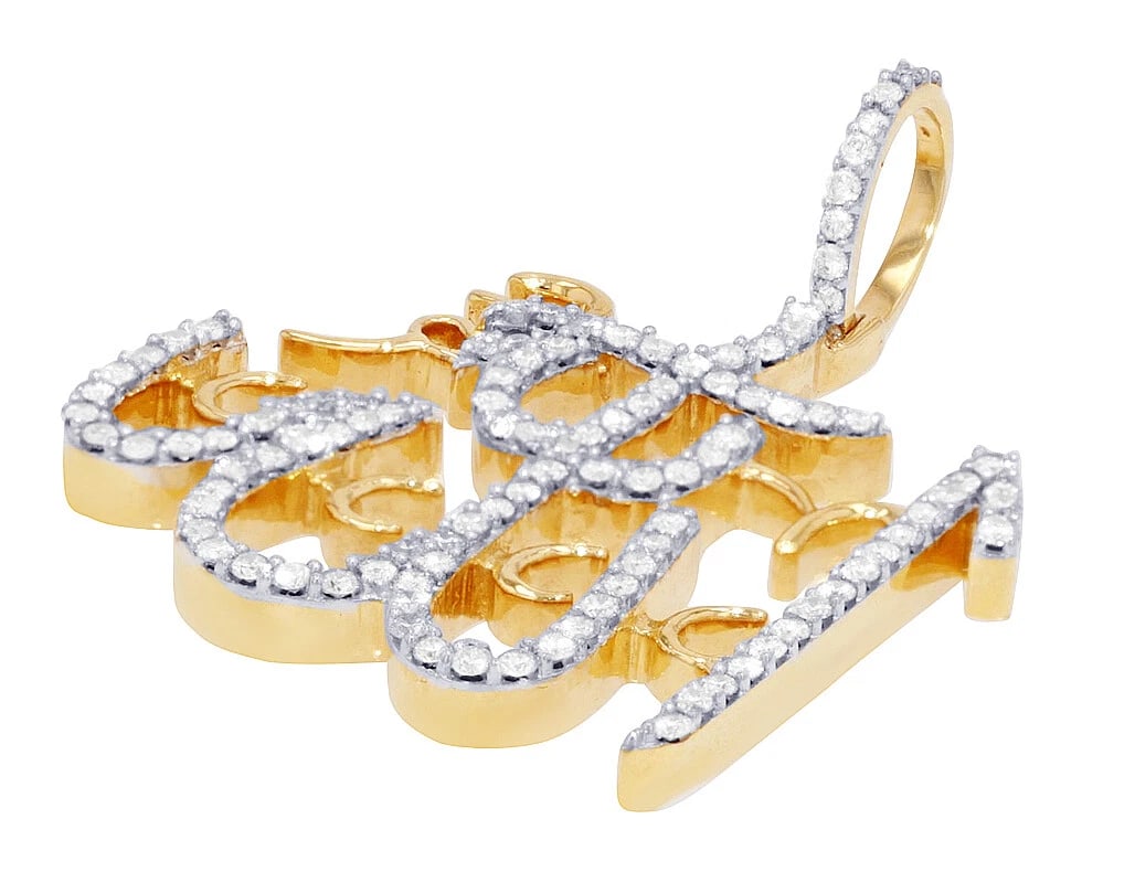 DESIGNER ALLAH DIAMOND PENDANT - 2