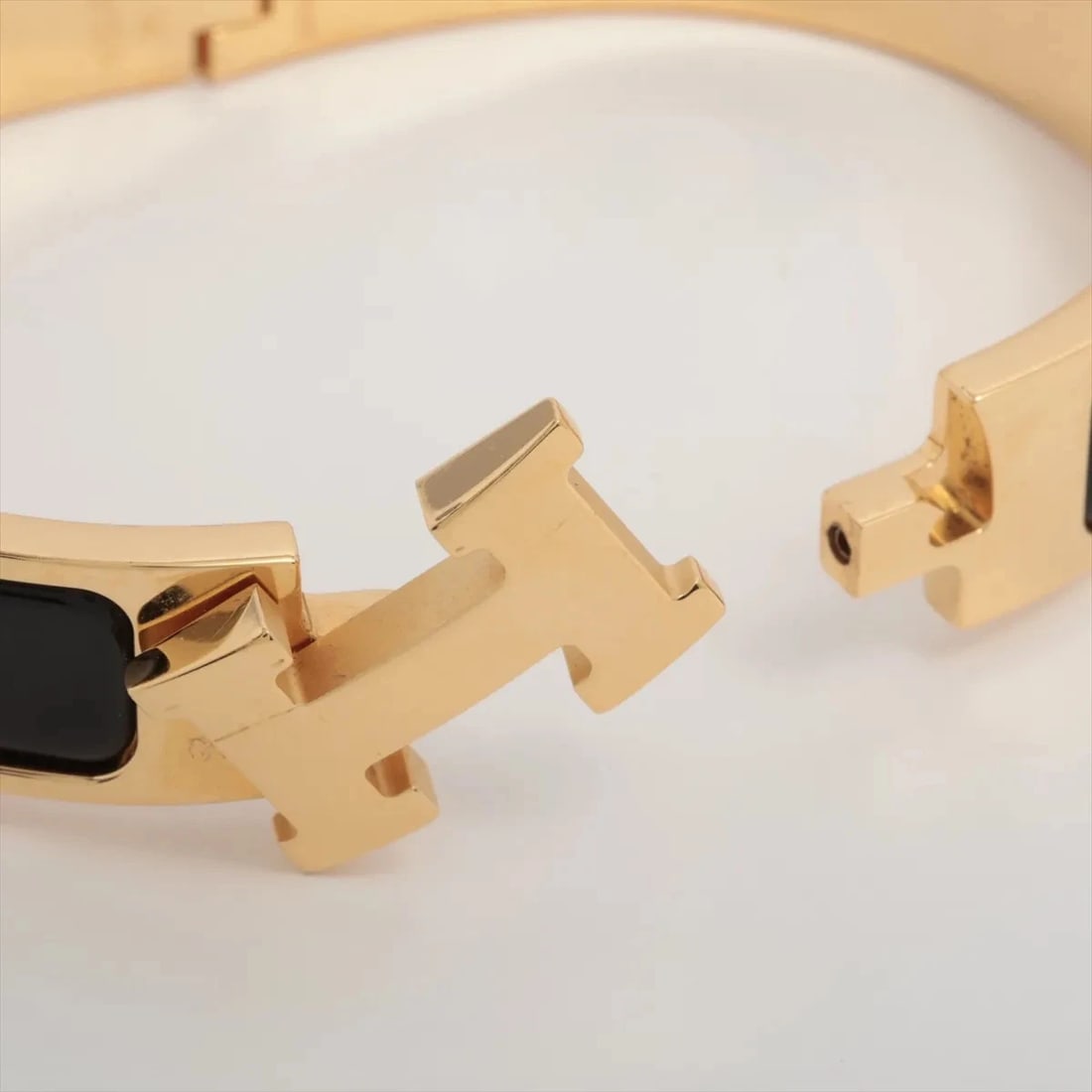 HERMES CLICK BANGLE GP BLACK×GOLD - 4