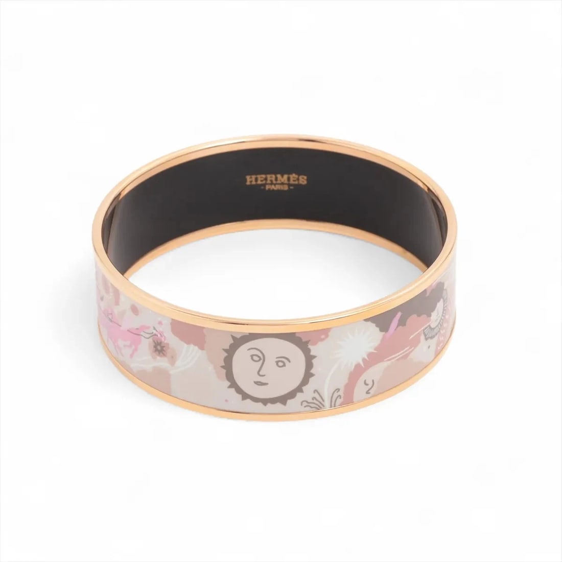 HERMES ENAMEL GM BRACELET GP×ENAMEL: Hermes Enamel GM Bracelet GP×Enamel Brand: Hermès Type/Style: Bracelet Material: GP×Enamel Color: Orb Size: (CM) Bracelet length:19 (Inch) Bracelet Length:7.5inch Accessories: None Accessories