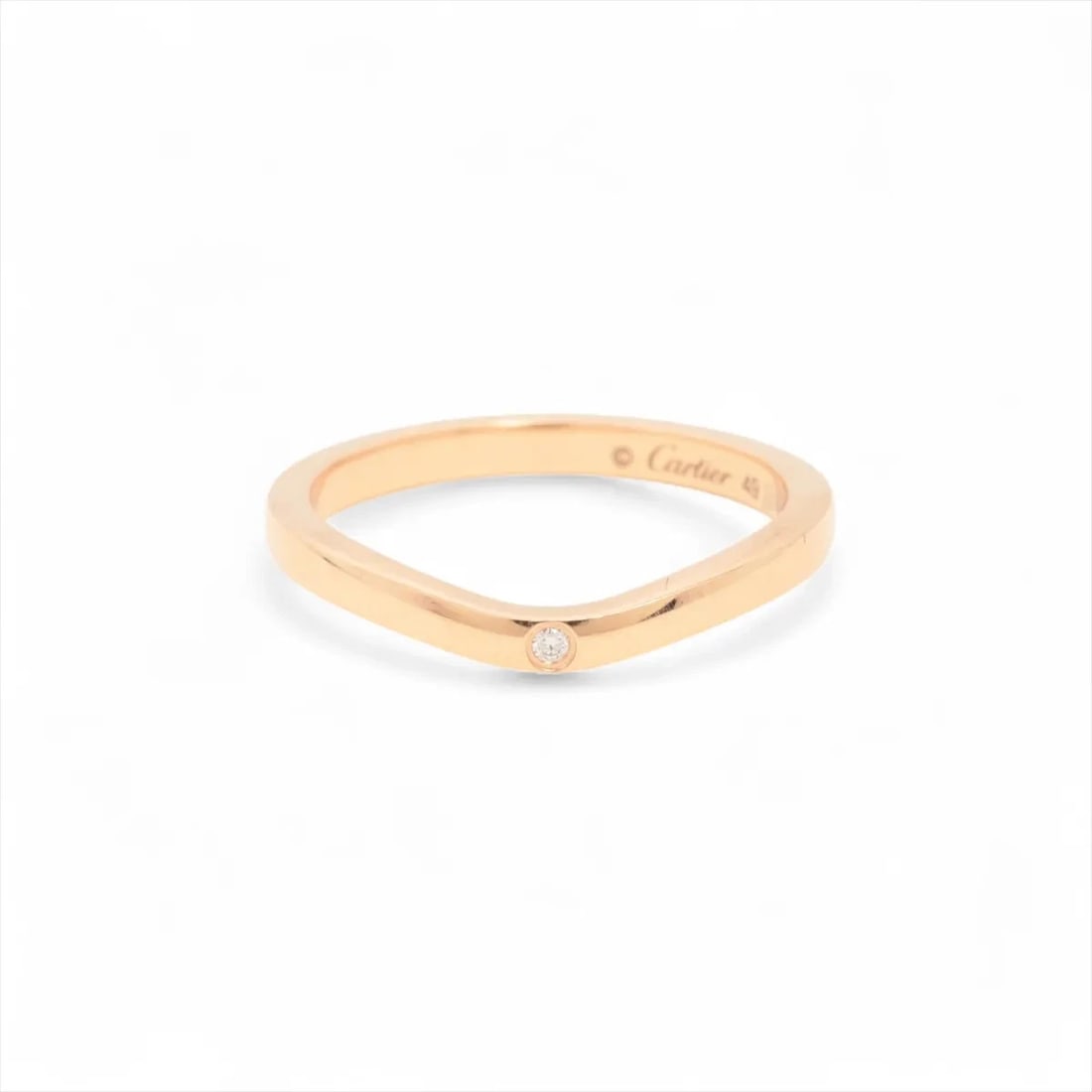 CARTIER BALLERINA CURVES WEDDING DIAMOND RING: Cartier Ballerina curves wedding diamond Ring Brand: Cartier Type/Style: Ring Material: 18k Pink Gold, Main Stone/Creation Natural Color: Not Specified Size: 5 - 5.25 US Accessories: None