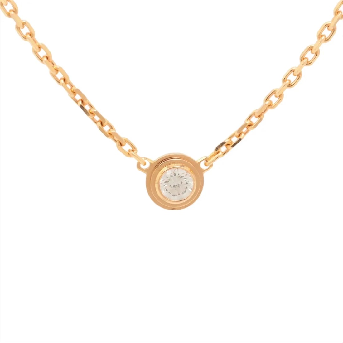 CARTIER D'AMOUR DIAMOND NECKLACE 750(PG): Cartier D'amour diamond Necklace 750(PG) Brand: Cartier Type/Style: Necklace Material: 18k Pink Gold, Main Stone/Creation Natural Color: Not Specified Size: (CM) Chain length:41.2 (Inch) Chain