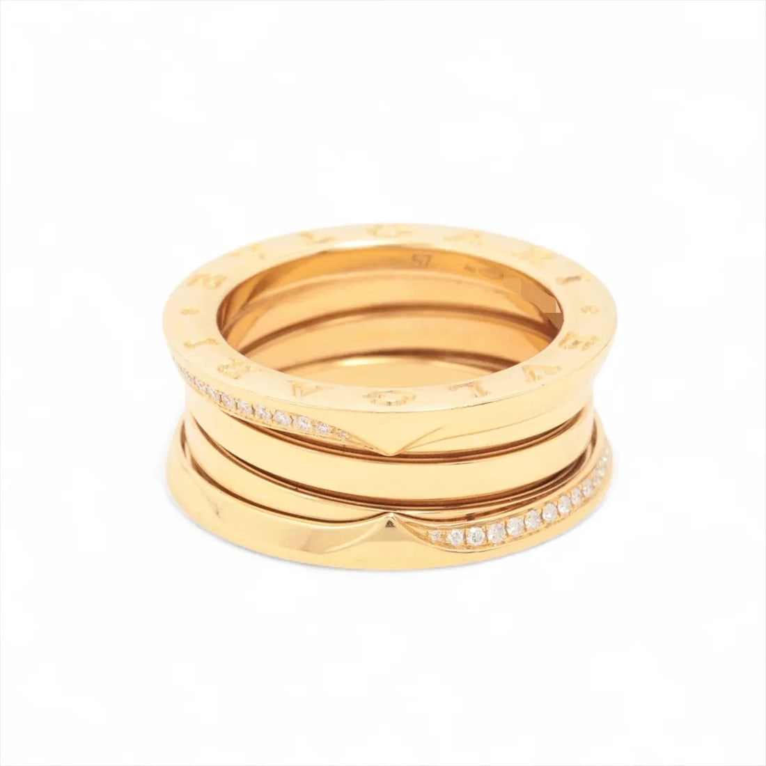 BVLGARI DIAMOND RING 750(YG): Bvlgari diamond Ring 750(YG) Brand: Bvlgari Type/Style: Ring Material: 18k Yellow Gold, Main Stone/Creation Natural Color: Not Specified Size: 7.5 US Accessories: None Accessories Notice: When