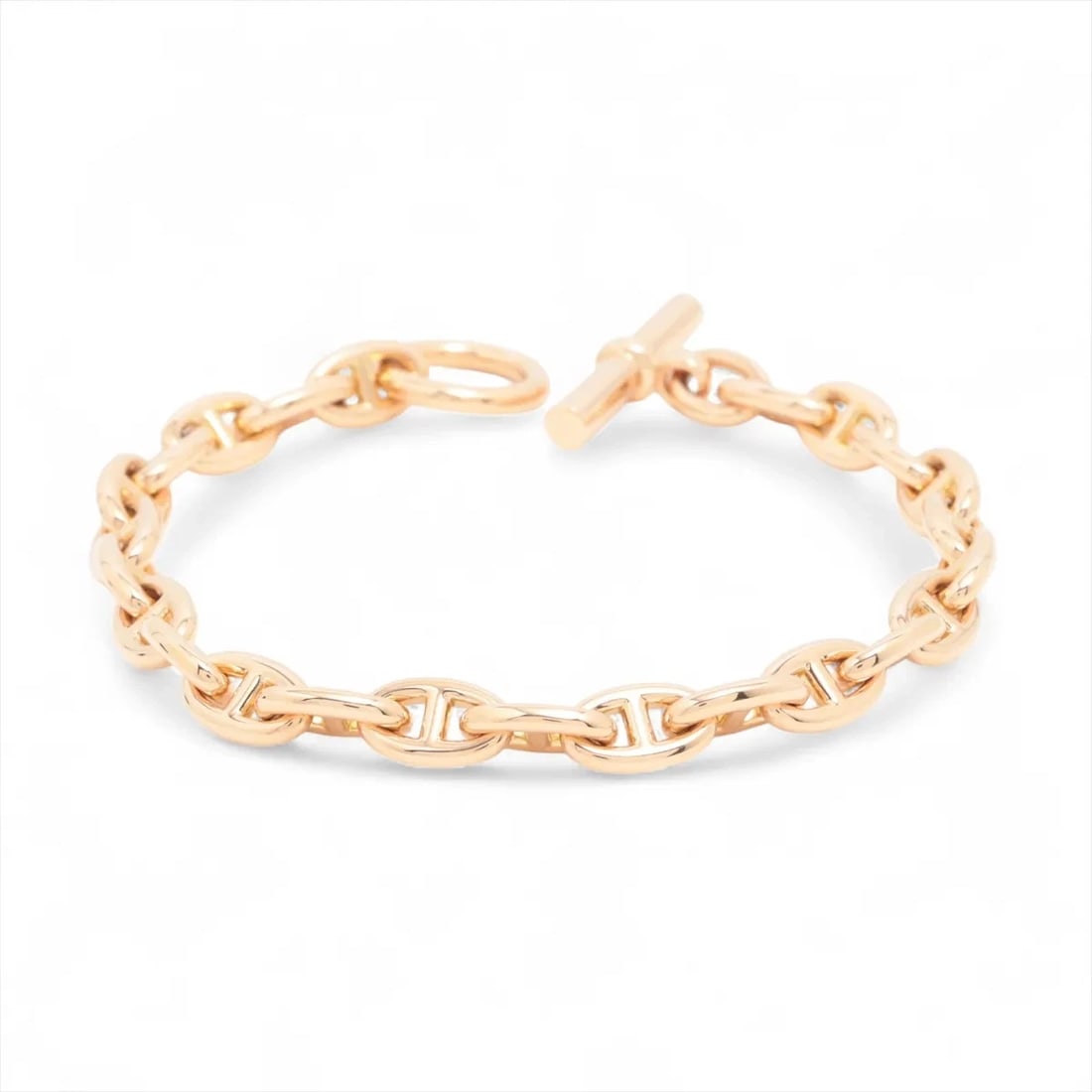 HERMES CHAINE D'ANCRE TPM BRACELET: Hermes Chaine d'Ancre TPM Bracelet Brand: Hermès Type/Style: Bracelet Material: 750 PG Color: Not Specified Size: (CM) Bracelet length:17 (Inch) Bracelet Length:6.7inch Accessories: None A