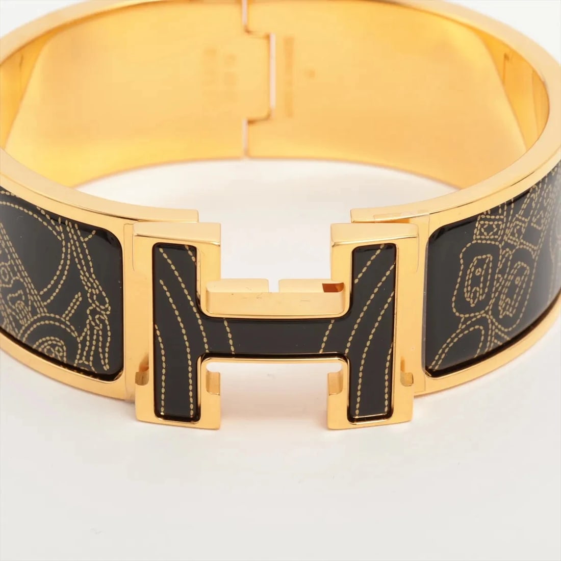 HERMES BANGLE GP BLACK×GOLD - 2