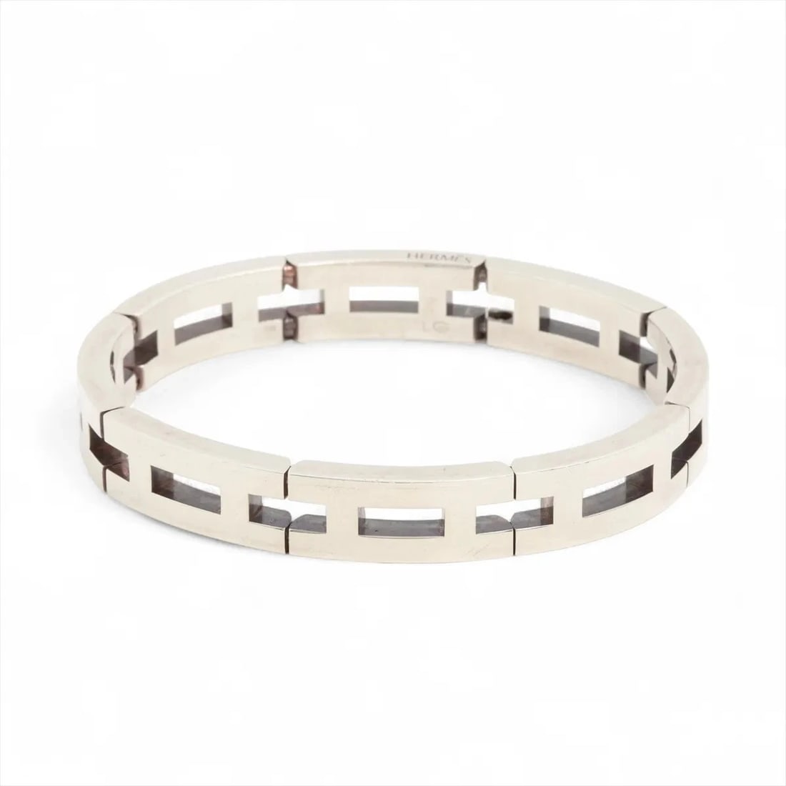 HERMES BRACELET 925 SILVER: Hermes Bracelet 925 Silver Brand: Hermès Type/Style: Bracelet Material: 925 Color: Silver Size: (CM) Bracelet length:18 (Inch) Bracelet Length:7.1inch Accessories: None Accessories Notice: