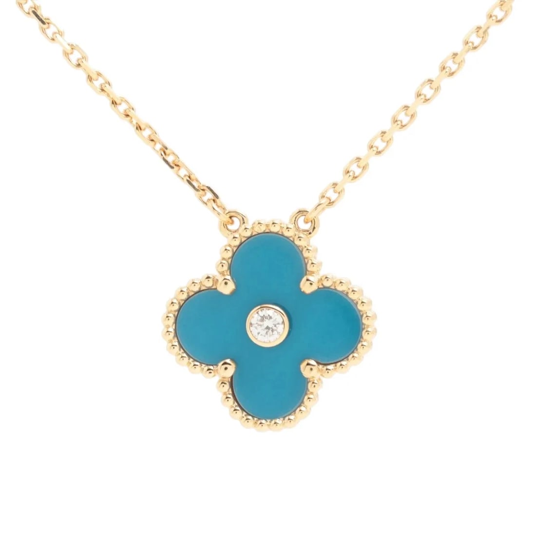 VAN CLEEF & ARPELS DIAMOND NECKLACE 750(YG): Van Cleef & Arpels diamond Necklace 750(YG) Brand: Van Cleef & Arpels Type/Style: Necklace Material: 750(YG), Main Stone/Creation Natural Color: YELLOW GOLD Size: (CM) Chain length:42 (Inch) Chain