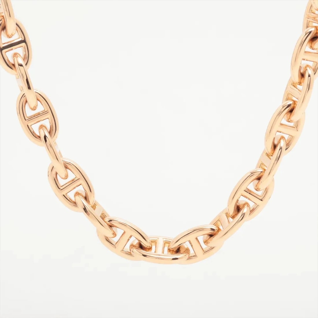 HERMES NECKLACE 750(PG): Hermes Necklace 750(PG) Brand: Hermès Type/Style: Necklace Material: 750(PG) Color: Pink Gold Size: (CM) Chain length:40.6 (Inch) Chain Length:16.0inch Accessories: None Accessories Notice