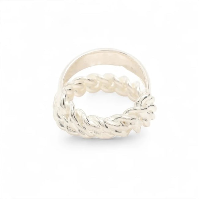 HERMES BOUCLES SERIE UNFLEXIBLES RING: Hermes Boucles Serie unflexibles Ring Brand: Hermès Type/Style: Ring Material: 925 Color: Silver Size: 7.5 US Accessories: None Accessories Notice: When purchasing pre-owned goods, please