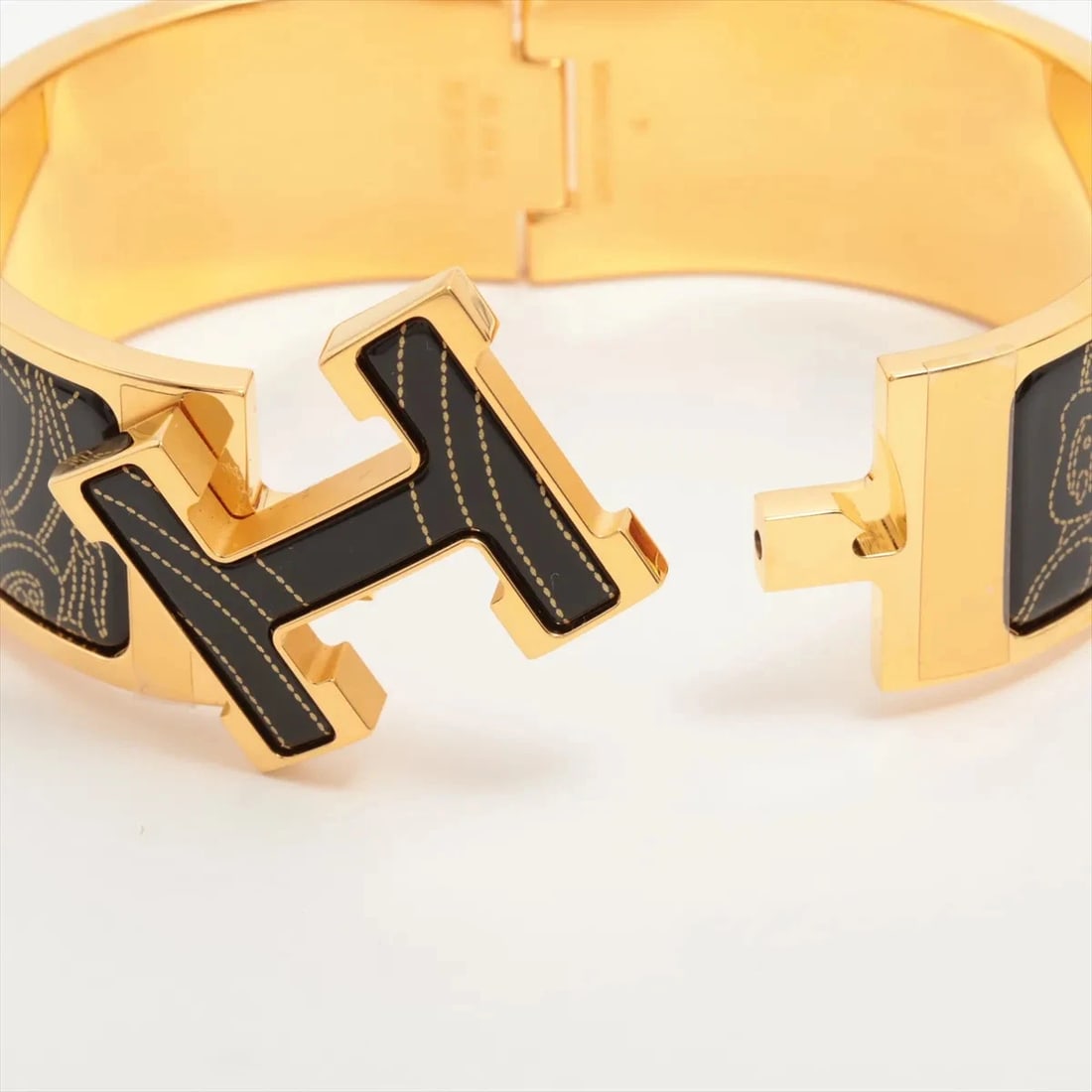 HERMES CLICK CRACK H LARGE BANGLE GP - 5
