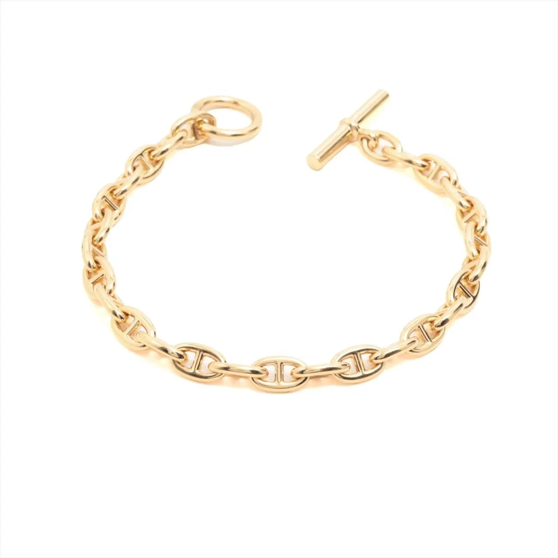 HERMES BRACELET 750(YG): Hermes Bracelet 750(Yg) Brand: Hermès Type/Style: Bracelet Material: 750(YG) Color: YELLOW GOLD Size: (CM) Bracelet length:18.3 (Inch) Bracelet Length:7.2inch Accessories: None Accessories