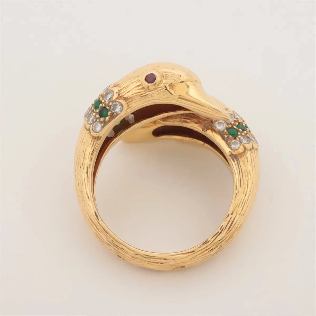 VAN CLEEF & ARPELS DIAMOND EMERALD RUBY RING - 3