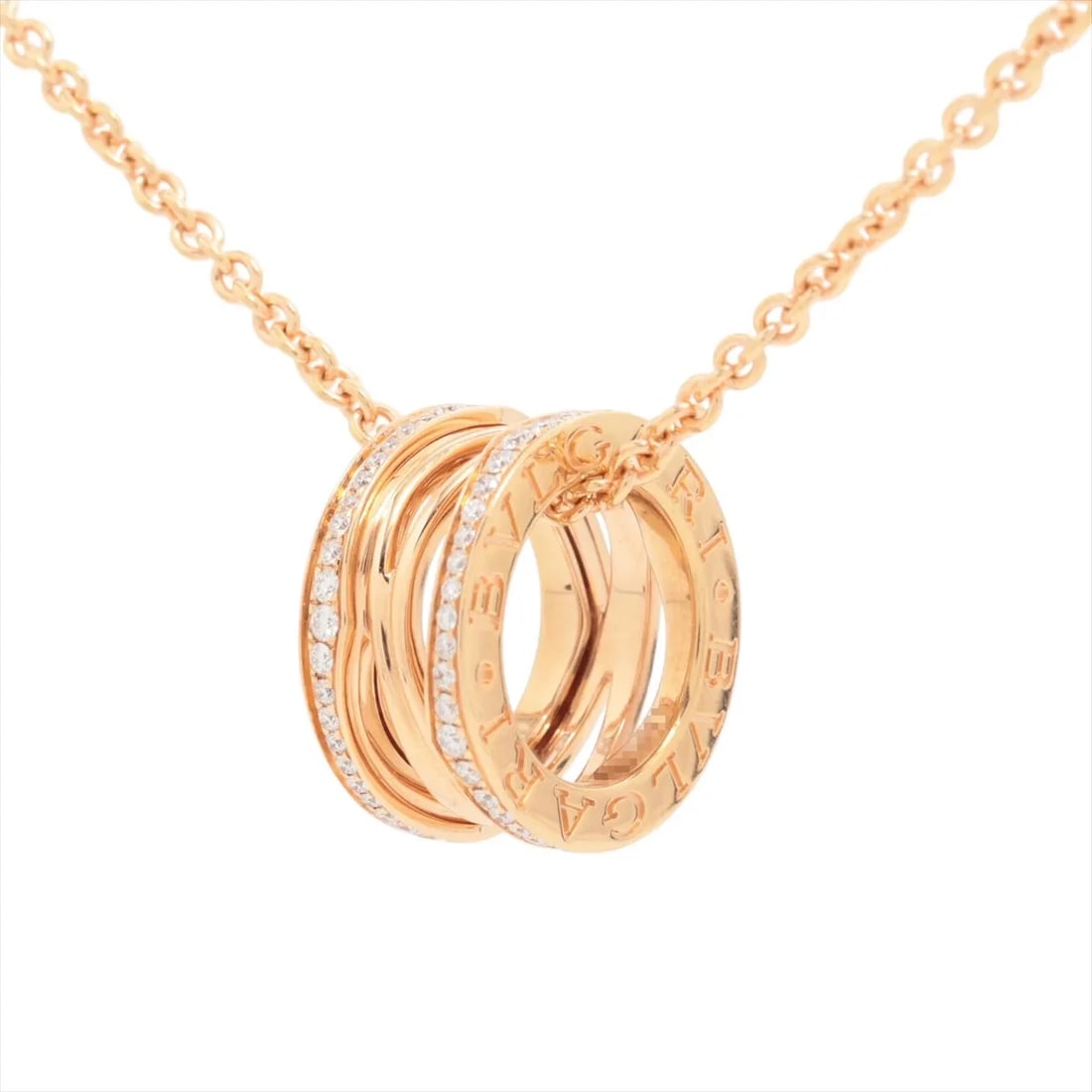 BVLGARI B.ZERO 1 DESIGN LEGEND DIAMOND NECKLACE: Bvlgari B.Zero 1 DESIGN LEGEND diamond Necklace Brand: Bvlgari Type/Style: Necklace Material: 18k Pink Gold, Main Stone/Creation Natural Color: Not Specified Size: (CM) Chain length:46.2 (Inch) Chain