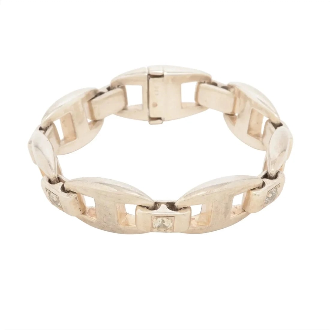 HERMES CASSIOPEIA BRACELE: Hermes Cassiopeia Bracele Brand: Hermès Type/Style: Bracelet Material: 925×zirconia Color: Silver Size: (CM) Bracelet length:17 (Inch) Bracelet Length:6.7inch Accessories: None Accessories Notice: