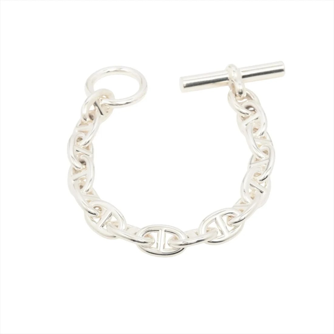 HERMES CHAINE D'ANCRE BRACELET: Hermes Chaine d'Ancre Bracelet Brand: Hermès Type/Style: Bracelet Material: 925 Color: Silver Size: (CM) Bracelet length:12 (Inch) Bracelet Length:4.7inch Accessories: None Accessories Notice: When
