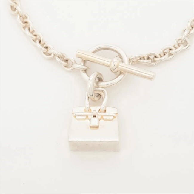 HERMES BIRKIN AMULET BRACELET 925: Hermes Birkin Amulet Bracelet 925 Brand: Hermès Type/Style: Bracelet Material: 925 Color: Silver Size: (CM) Bracelet length:15.5 (Inch) Bracelet Length:6.1inch Accessories: None Accessories Notice: