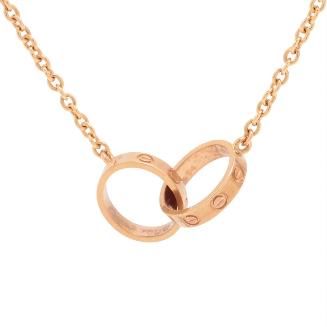CARTIER BABY LOVE NECKLACE 750(PG): Cartier Baby Love Necklace 750(PG) Brand: Cartier Type/Style: Necklace Material: 750(PG) Color: Not Specified Size: (CM) Chain length:44 (Inch) Chain Length:17.3inch Accessories: None Accessories