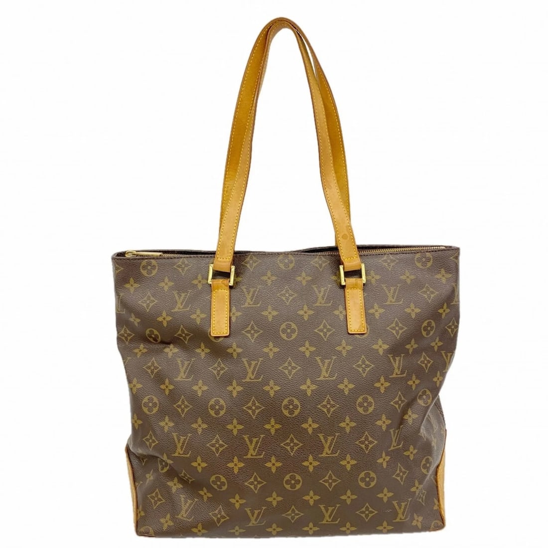 LOUIS VUITTON MONOGRAM CABAS MEZZO TOTE BAG: Louis Vuitton Monogram Cabas Mezzo Tote Bag Brand: Louis Vuitton Type/Style: Tote bag Material: None Color: Brown Size: (HxWxD) 33cm x 34cm x 15.5cm / 12.99'' x 13.38'' x 6.1'' Accessories: None