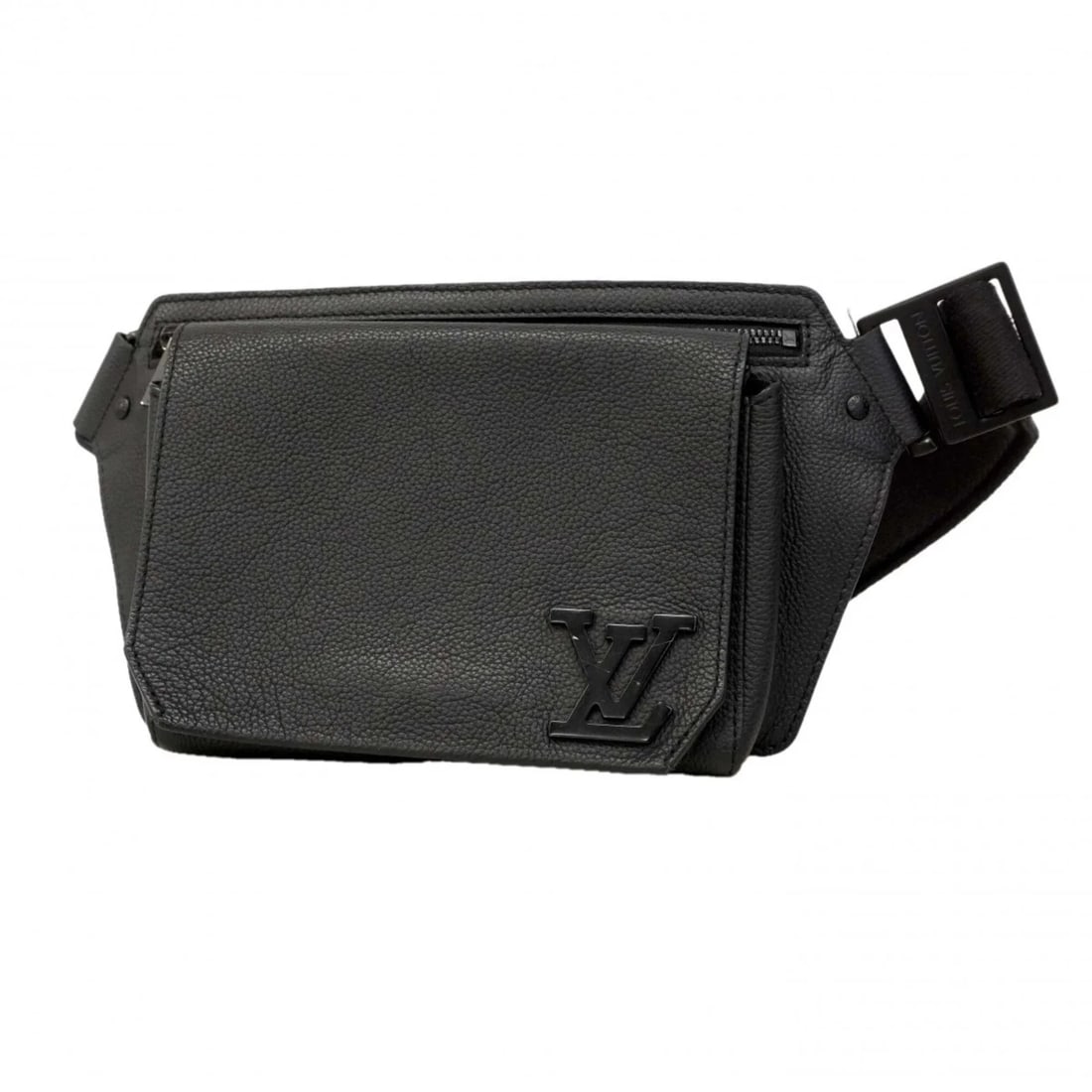 LOUIS VUITTON AEROGRAM TAKEOFF SLING BAG: Louis Vuitton Aerogram Takeoff Sling Bag Brand: Louis Vuitton Type/Style: Sling bag Material: None Color: Black Size: (HxWxD) 15.5cm x 24cm x 3.5cm / 6.1'' x 9.44'' x 1.37'' Accessories: None