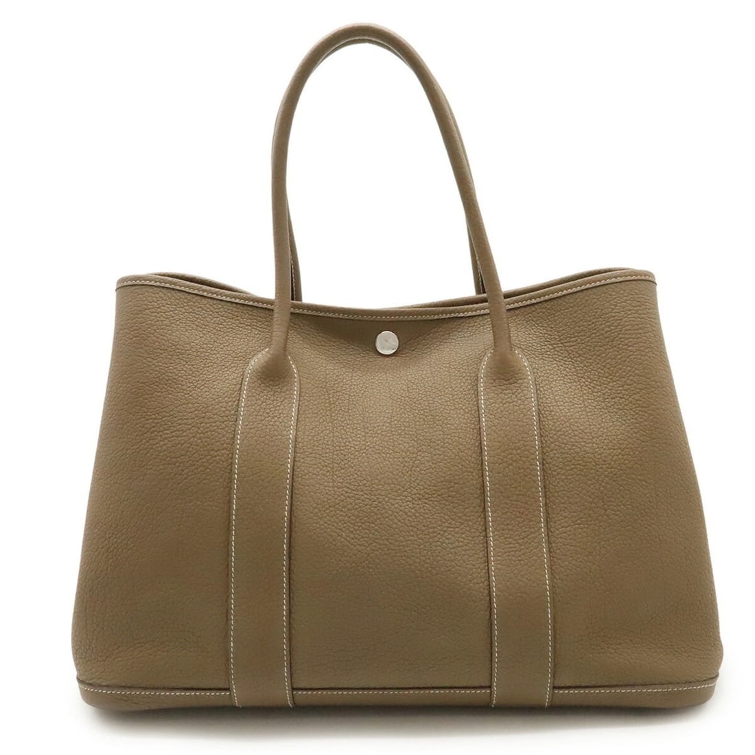 HERMES GARDEN PM TOTE BAG, HANDBAG: HERMES Garden PM Tote Bag, Handbag Brand: Hermes Type/Style: Handbag, Tote bag Material: Negonda leather Color: Etoupe gray, Gray, Grayish Size: (HxWxD) 26cm x 36.5cm x 17.5cm / 10.23'' x 14.37'' x