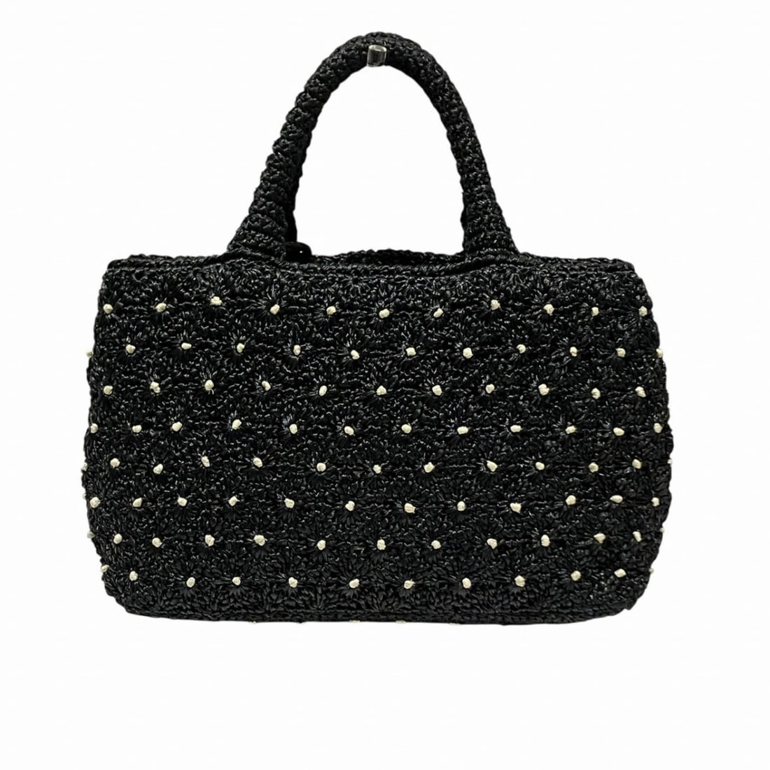 PRADA CANAPA RAFFIA HANDBAG - 2
