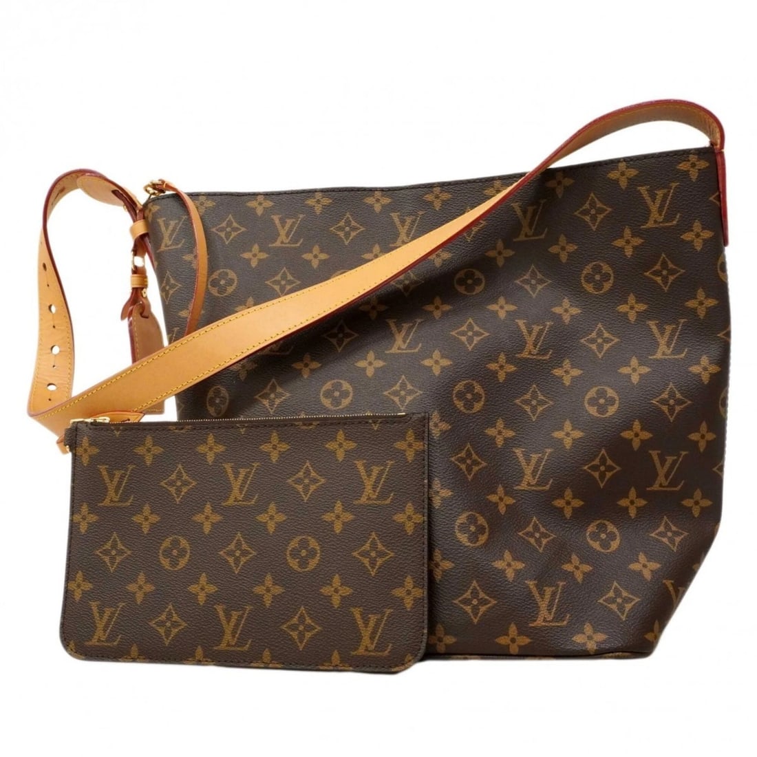 LOUIS VUITTON MONOGRAM ALL-IN GM SHOULDER BAG: Louis Vuitton Monogram All-in GM Shoulder Bag Brand: Louis Vuitton Type/Style: Shoulder bag Material: None Color: Brown Size: (HxWxD) 30cm x 25.5cm x 18.5cm / 11.81'' x 10.03'' x 7.28'' Accessorie